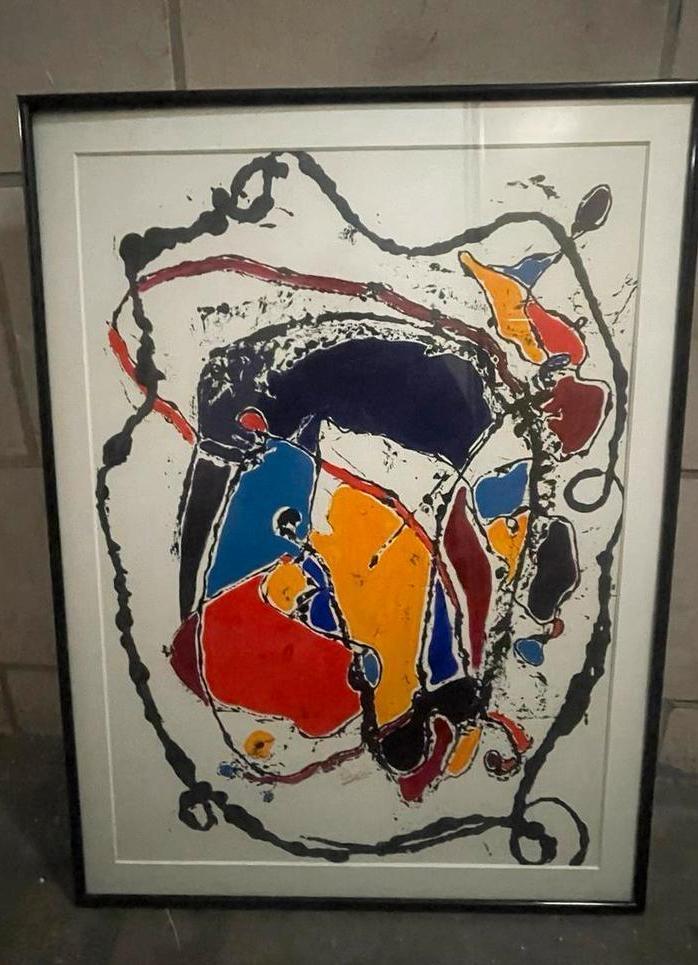 (Cobra stijl)  schilderij gesigneerd, Ophalen of Verzenden