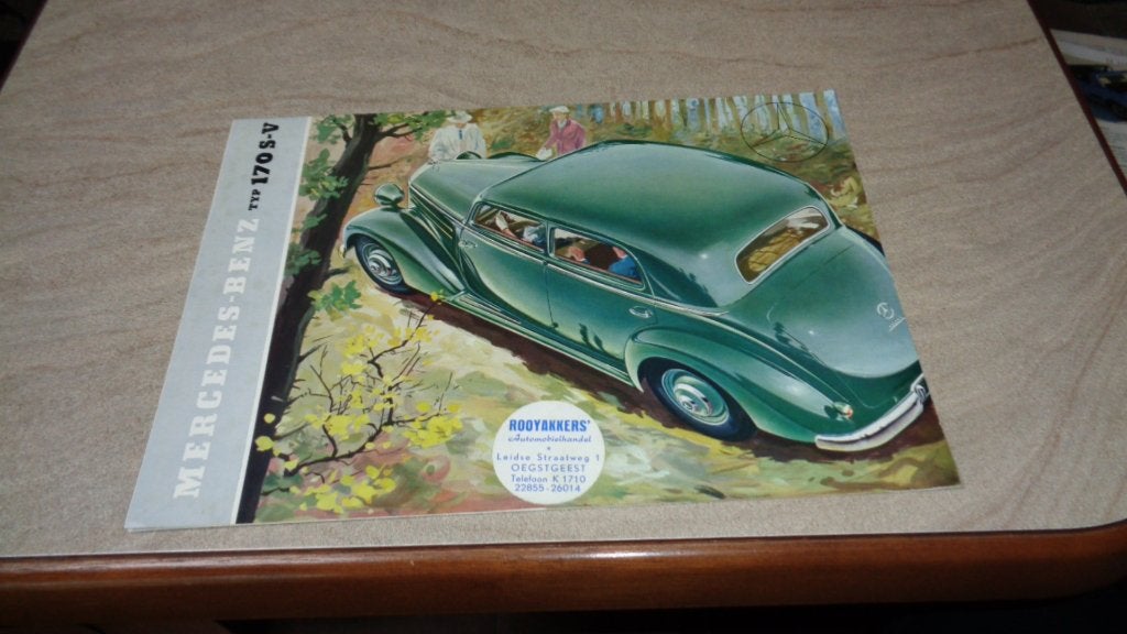 ZELDZAME Folder MERCEDES 170 S-V  ,  12-1953, Verzenden, Zo goed als nieuw, Mercedes