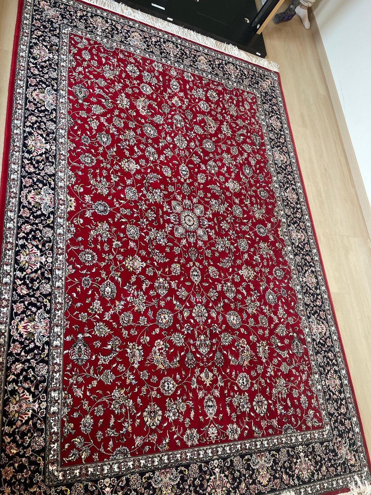 Prachtig Perzisch tapijt - Rood met bloemmotief, Huis en Inrichting, Ophalen, 100 tot 150 cm, Zo goed als nieuw, 150 tot 200 cm