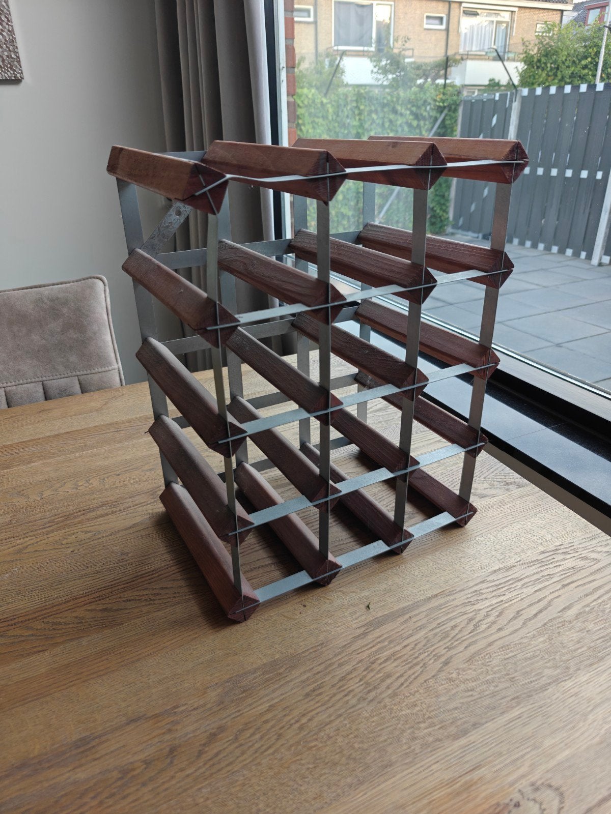 TradiWineRack Modulair houten wijnrek, Gebruikt, 5 tot 15 flessen, Ophalen of Verzenden, 5 – 50