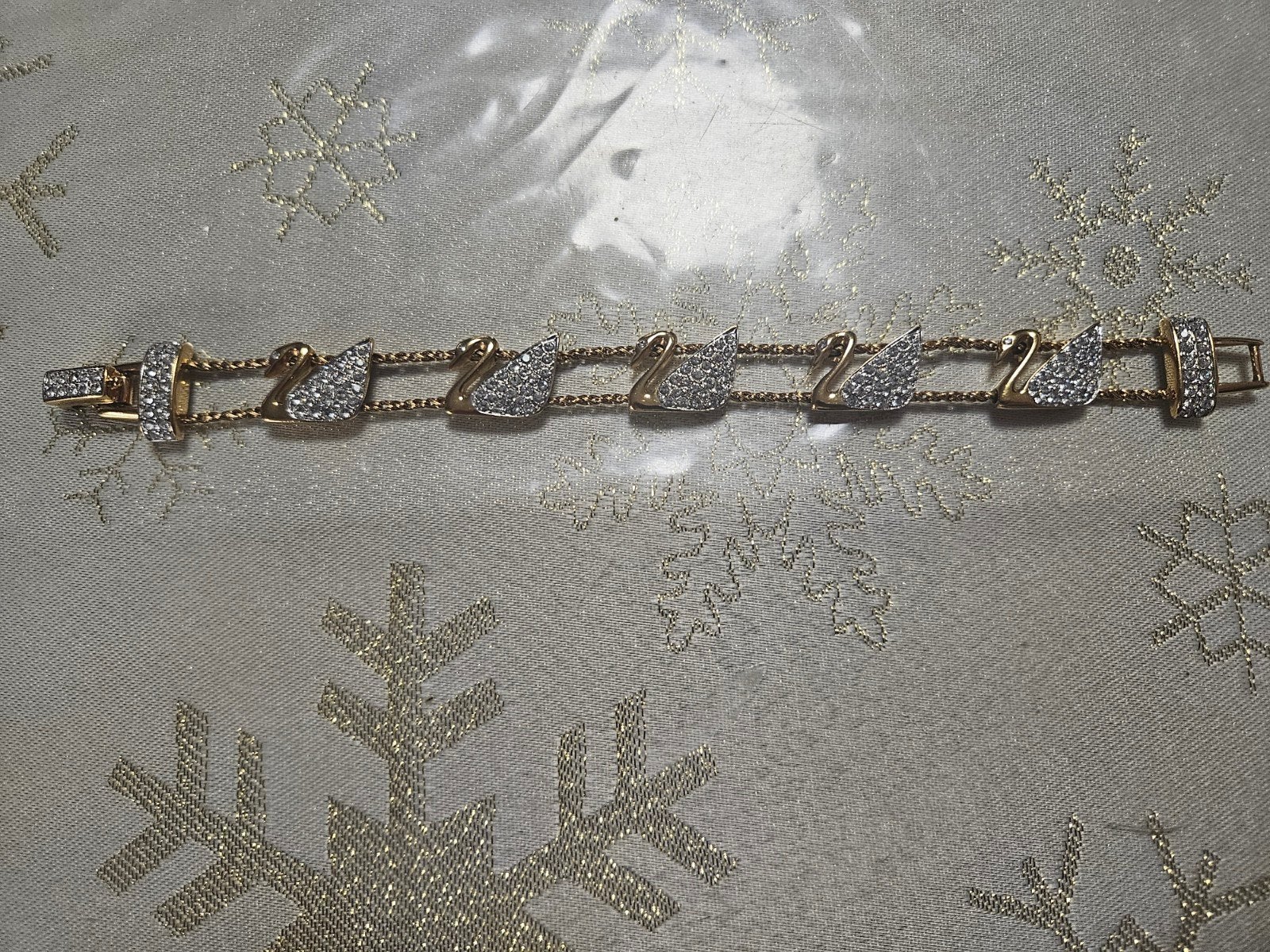 swaroski armband vintage, Ophalen of Verzenden, Zo goed als nieuw, Goud, Goud