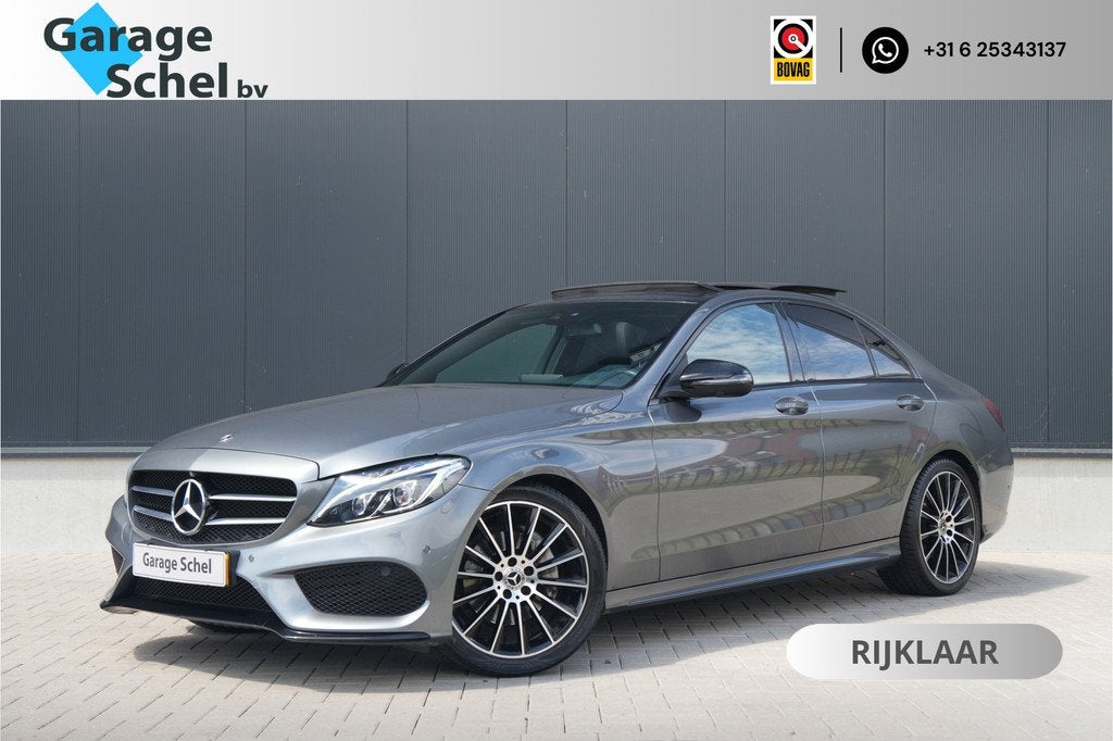 Mercedes-Benz C-Klasse 180 AMG Line Premium Plus - Burmester, Auto's, Automaat, 12 maanden, Automatische klimaatregeling, Bedrijf