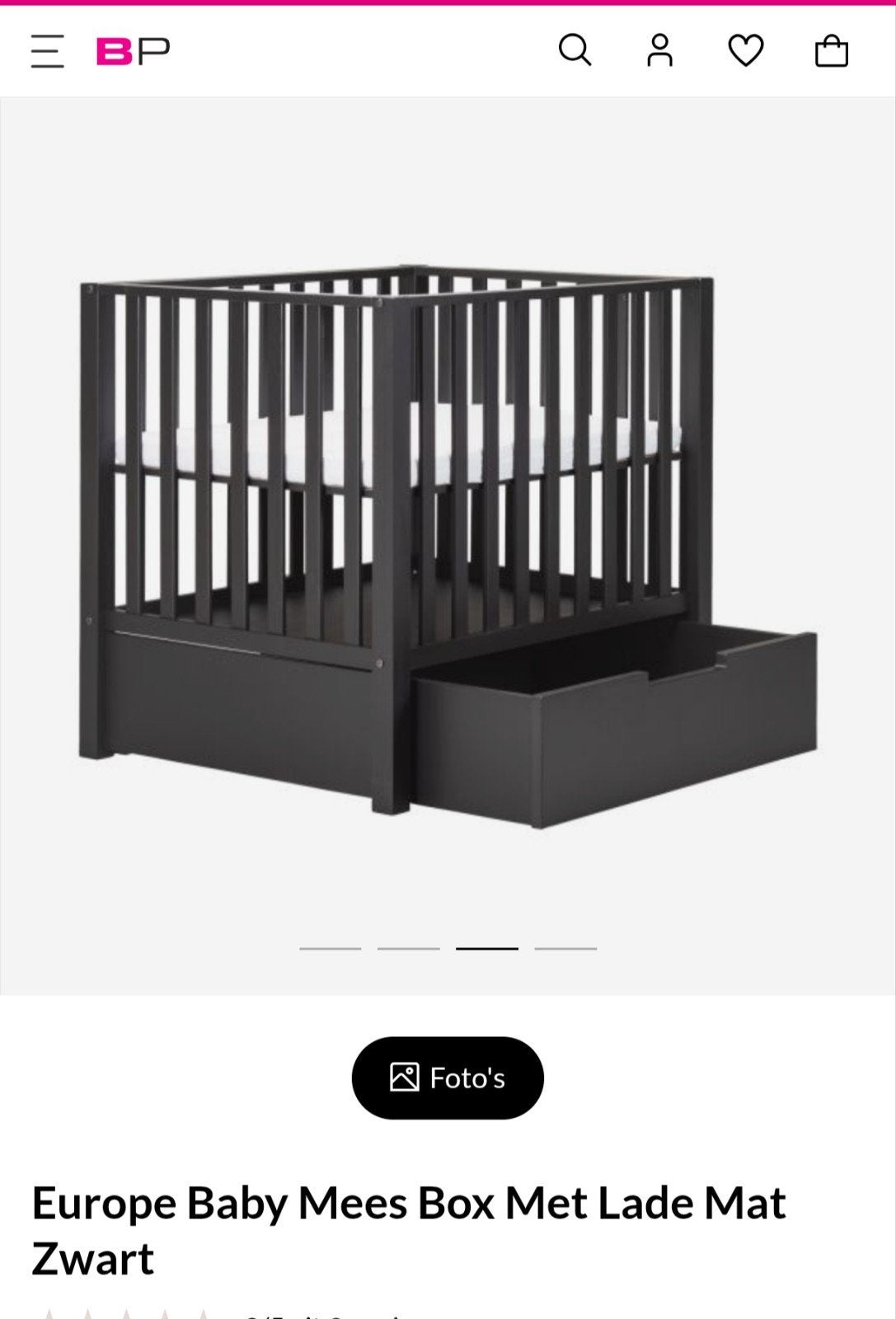 Zwarte box Mees met lade, super netjes!, Kinderen en Baby's, Ophalen, Zo goed als nieuw, Lade