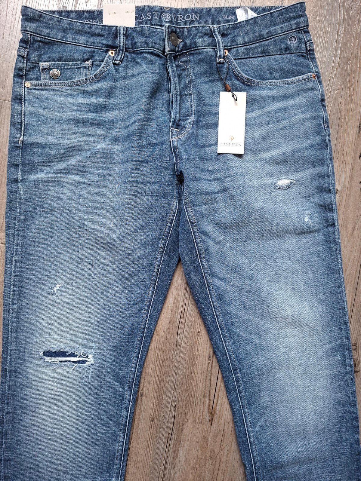 CAST IRON Riser slimfit jeans W36 L34, W36 - W38 (confectie 52/54), Blauw, Nieuw, Ophalen of Verzenden