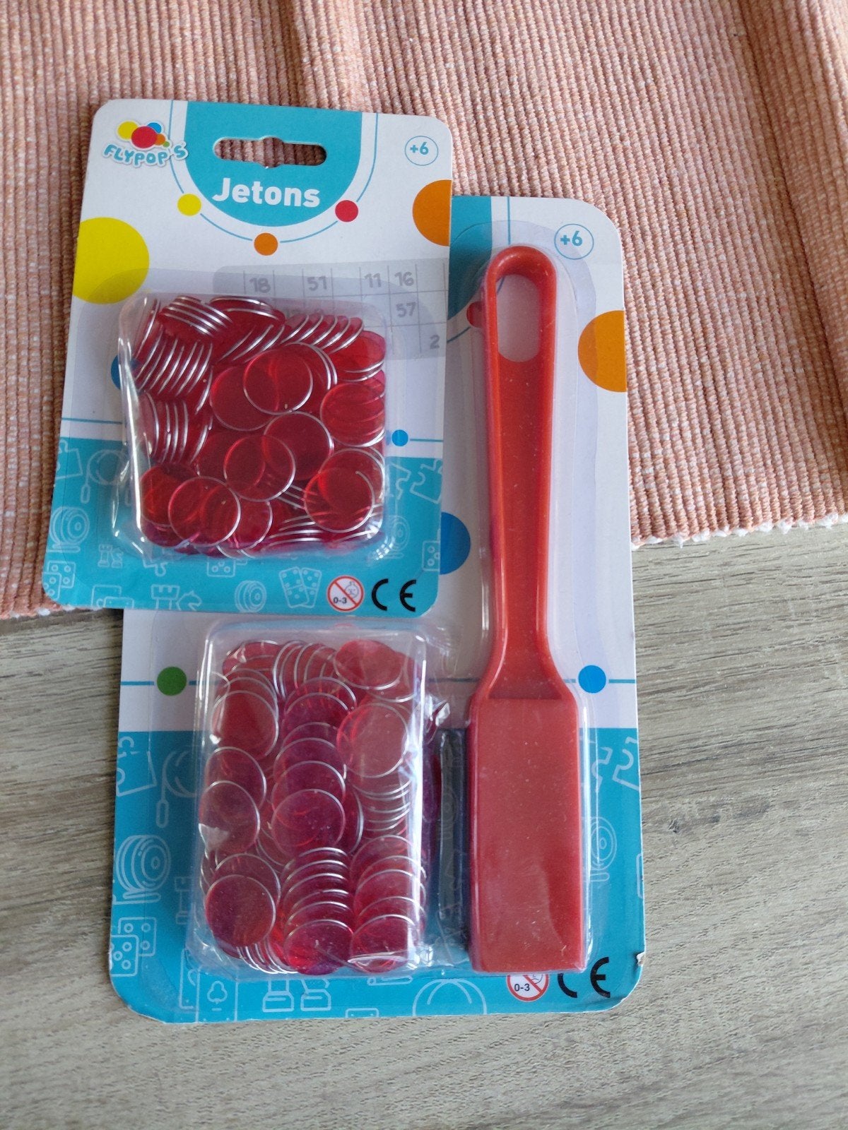 Magnetische Kien/Bingo Fiches met Magneetstok - Rood, Ophalen, Nieuw, Flypop's