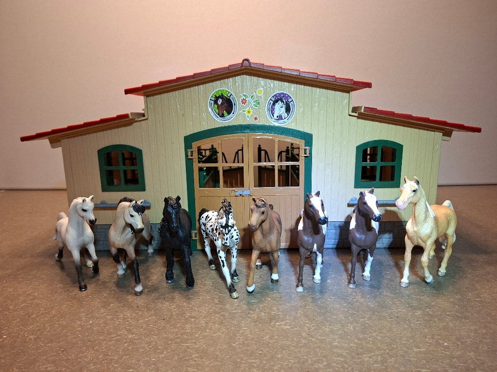 Schleich paarden: Paint, Saddlebred, Quarter, Appaloosa etc, Ophalen of Verzenden, Zo goed als nieuw, Paard, Beeldje of Figuurtje
