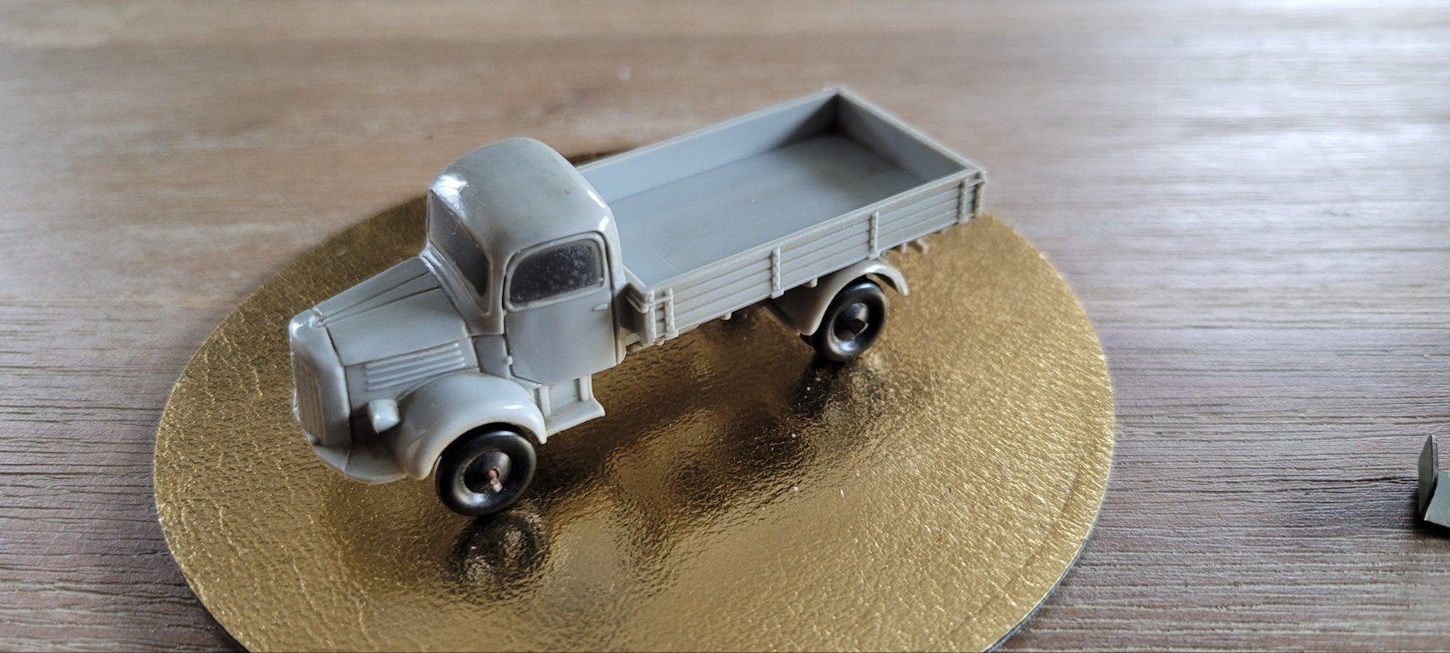 Märklin Mercedes vrachtwagen lading platte wagon., Gebruikt, Gelijkstroom of Wisselstroom, Overige typen, Ophalen of Verzenden