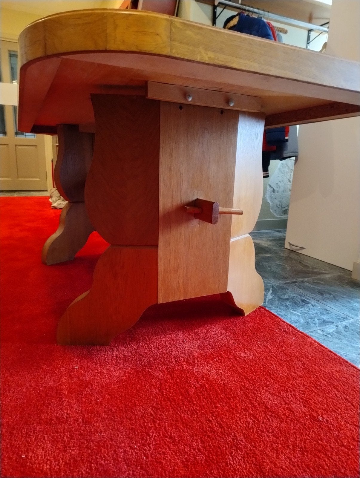 keukentafel., Ophalen, Eikenhout, 50 tot 100 cm, Zo goed als nieuw