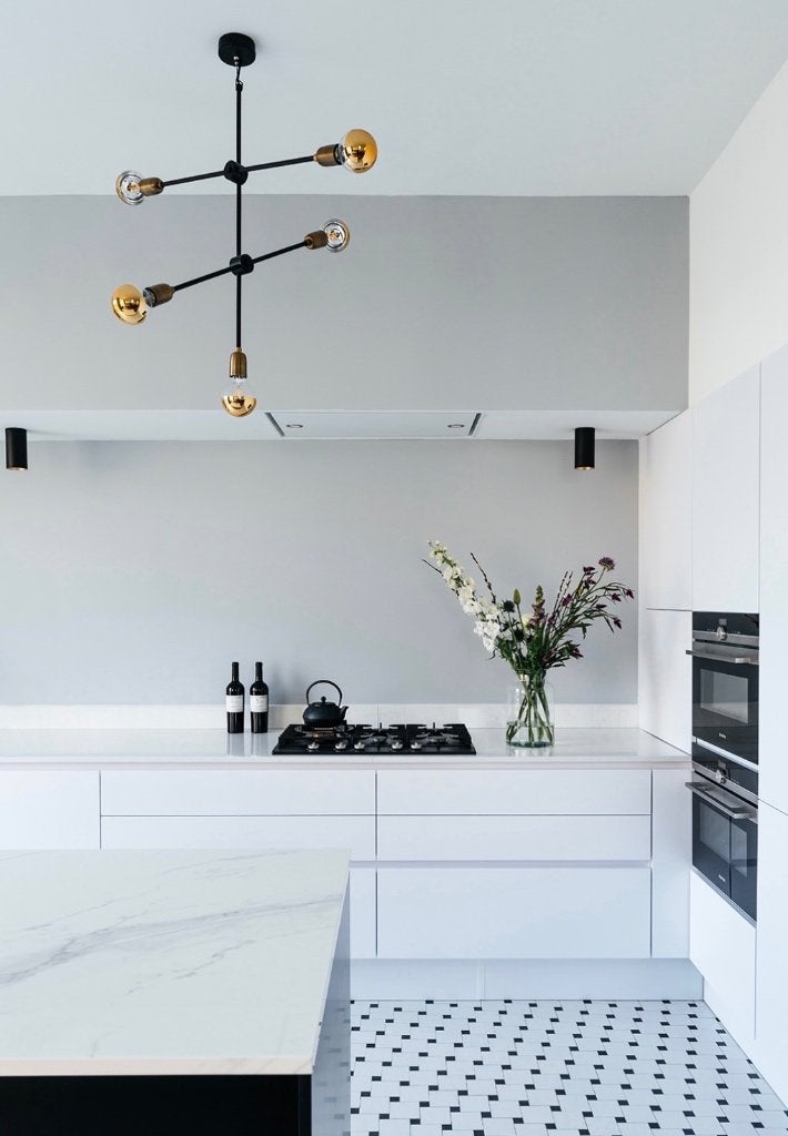 Moderne Sputnik Plafondlamp Zwart/Goud (excl. lampen), Huis en Inrichting, Lampen | Hanglampen, Ophalen, Modern, Sputnik, Industrieel