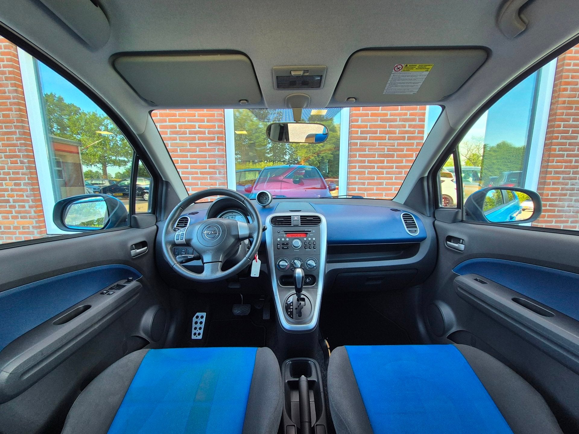 Opel Agila 1.2 Enjoy 86PK 5drs AUTOMAAT airco, cruise, elekt, Auto's, Blauw, Origineel Nederlands, Bedrijf, Grijs