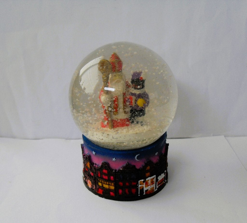 Sinterklaas Sneeuwbol Sint en Piet Schuddebol Sint Nicolaas, Ophalen of Verzenden, Zo goed als nieuw
