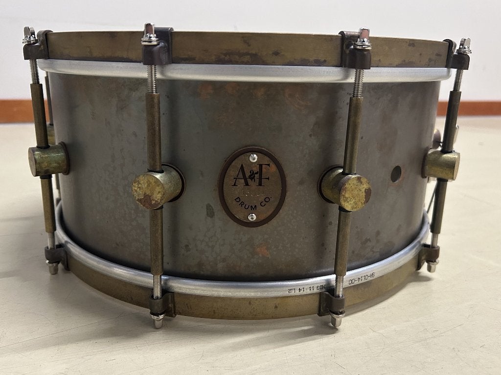 A&F Raw Brass 14" x 6.5" Snare Drum, Muziek en Instrumenten, Ophalen of Verzenden, Zo goed als nieuw, Overige merken