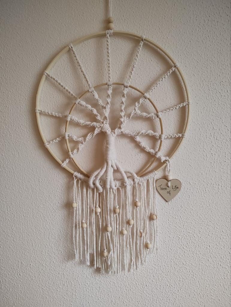 Macramé dromenvanger met levensboom. Sisters Forever., Ophalen of Verzenden, Nieuw