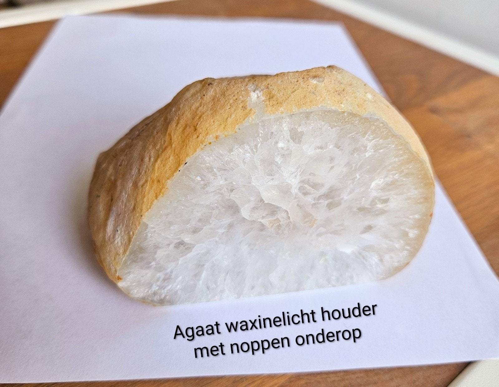 Edelsteen Agaat waxinelichthouder AFGEPRIJSD, Sieraden, Tassen en Uiterlijk, Ophalen of Verzenden, Nieuw