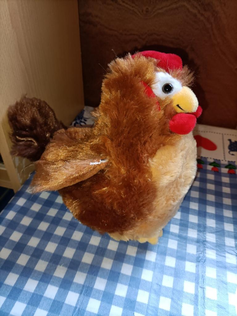 Bruine kip knuffel 21 cm groot, Ophalen of Verzenden, Zo goed als nieuw, Overige typen