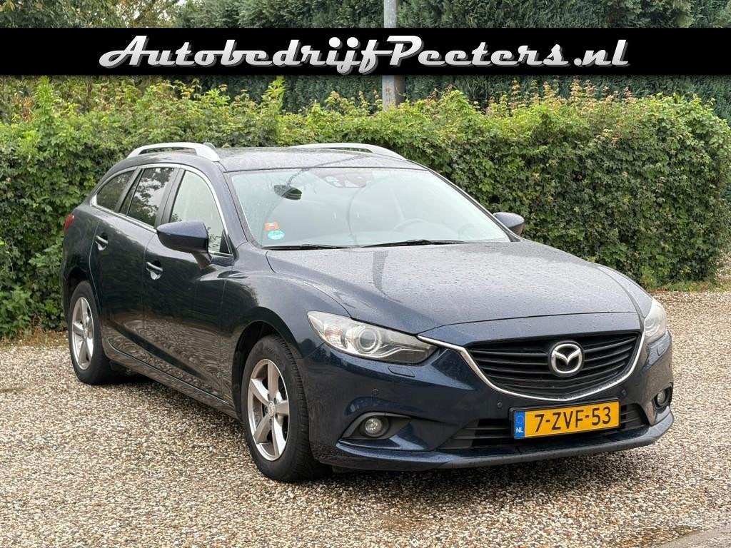 Mazda 6 Sportbreak 2.0 Navi Cruise PDC BTW-auto, Voorwielaandrijving, 680 kg, 4 cilinders, Blauw