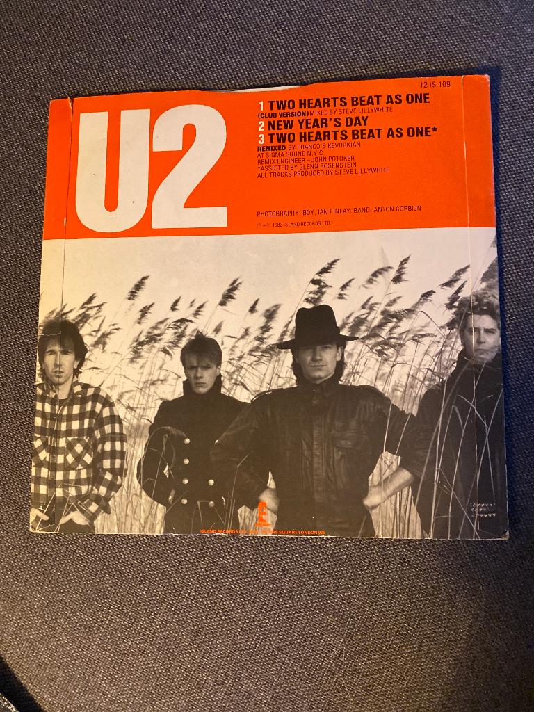 Maxi single U2, Cd's en Dvd's, Vinyl Singles, Gebruikt, Maxi-single, 1980 - 1989, Ophalen of Verzenden