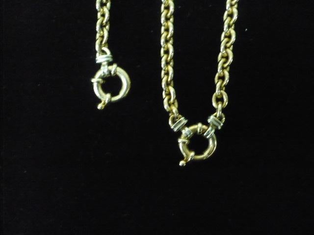 Ketting & armband met veerring 35.37 gram prijs op aanvraag, Ophalen of Verzenden, Zo goed als nieuw, Goud, Goud