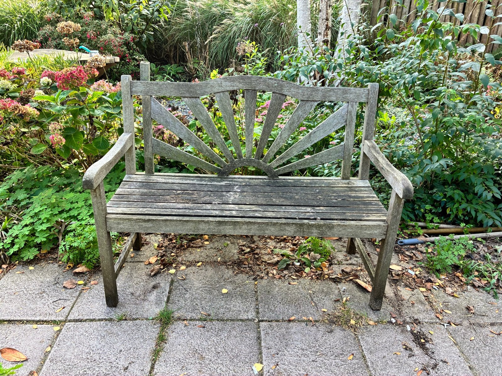 Houten tuinbank 120 cm bij 60 cm, Ophalen, Gebruikt, Hout