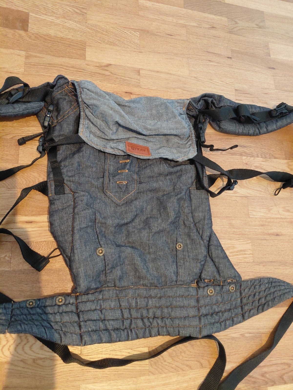 BYKAY draagzak click carrier denim, Overige merken, Ophalen of Verzenden, Zo goed als nieuw, Buik, Rug of Zij