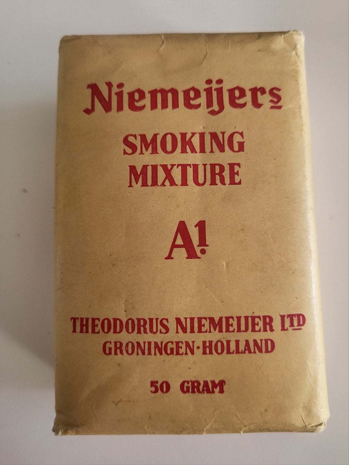 Te koop vintage pakje tabak, Ophalen of Verzenden, Gebruikt, Tabaksdoos of Verpakking