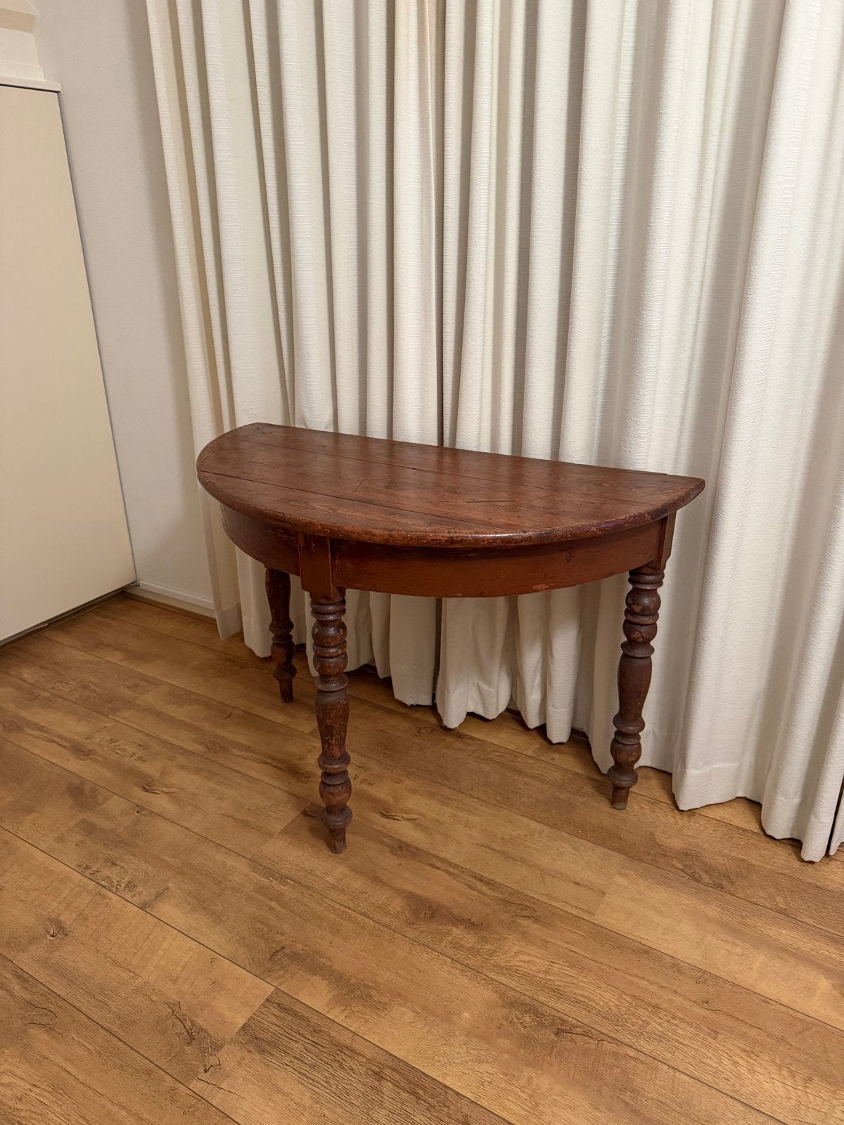 Prachtige Antieke Halfronde Haltafel / Demi-Lune Sidetable, Ophalen