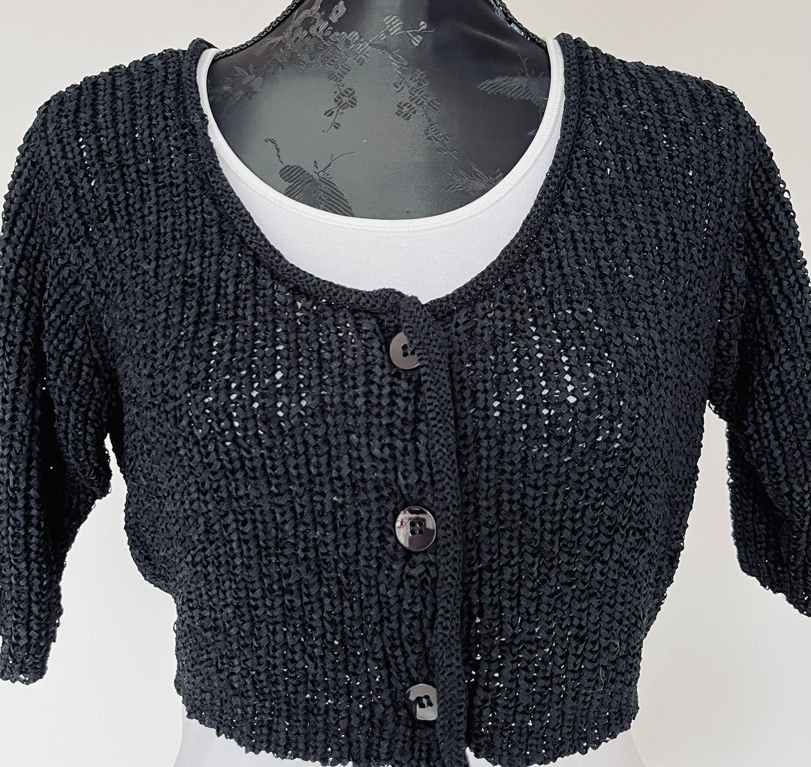 Watcher zwart gebreid vestje maat M, Ophalen of Verzenden, Zo goed als nieuw, Maat 38/40 (M), Zwart