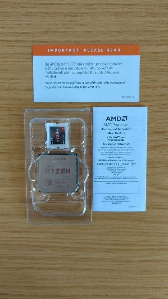 AMD Ryzen 7 5800X3D 3,40 GHz AM4 processor, Computers en Software, Processors, Ophalen, Zo goed als nieuw, 3 tot 4 Ghz