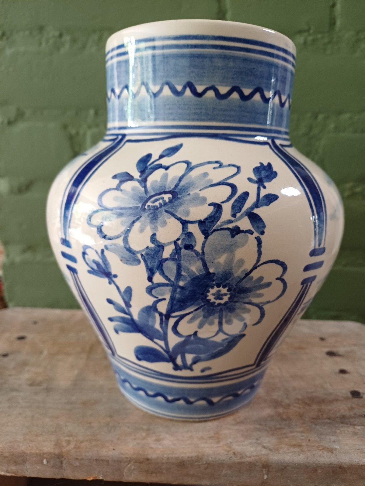 Antieke DEBO Workum vaas - Delfts Blauw stijl, Ophalen