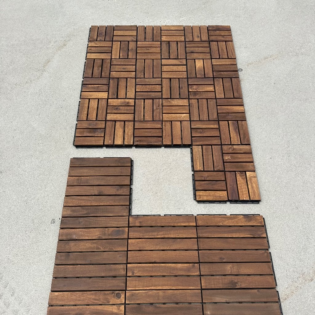 Acaciahout Balkontegels Donkerbruin - Lijkt op Ikea Runnen, Tuin en Terras, Info@ydemanne.nl, Nieuw, Ophalen of Verzenden, Ydemanne
