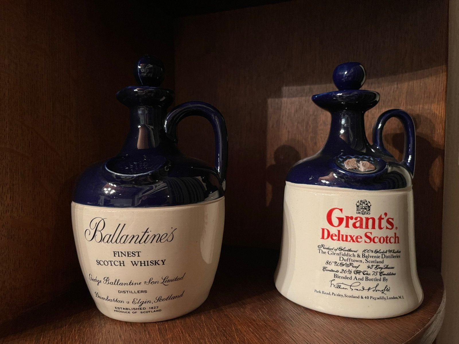 Vintage Ballantine's & Grant's Whisky Kruiken, Ophalen of Verzenden