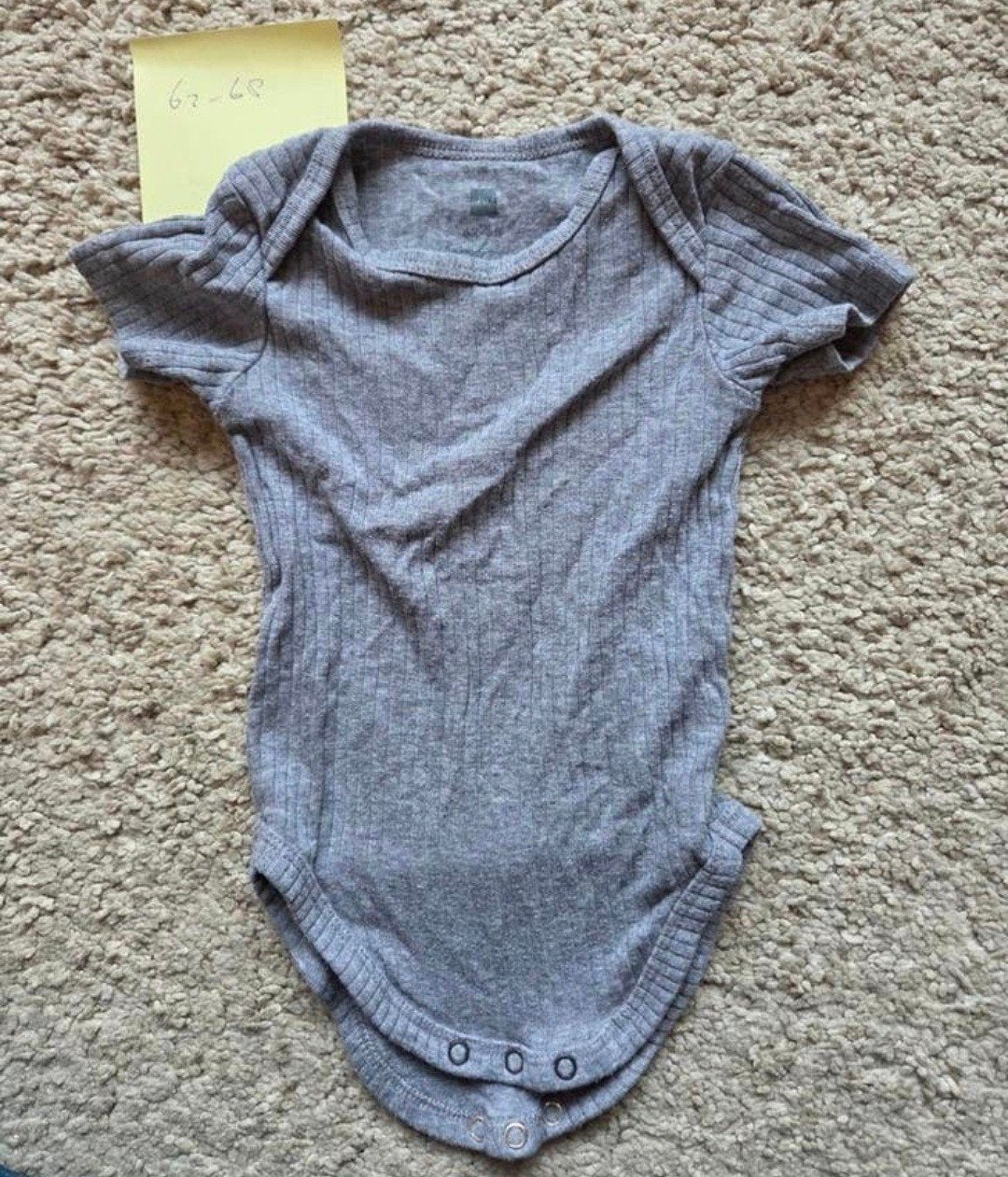 Hema Romper Katoen Grijs Mt 62-68, Kinderen en Baby's, Babykleding | Maat 62, Nacht- of Onderkleding, Gebruikt, Jongetje of Meisje