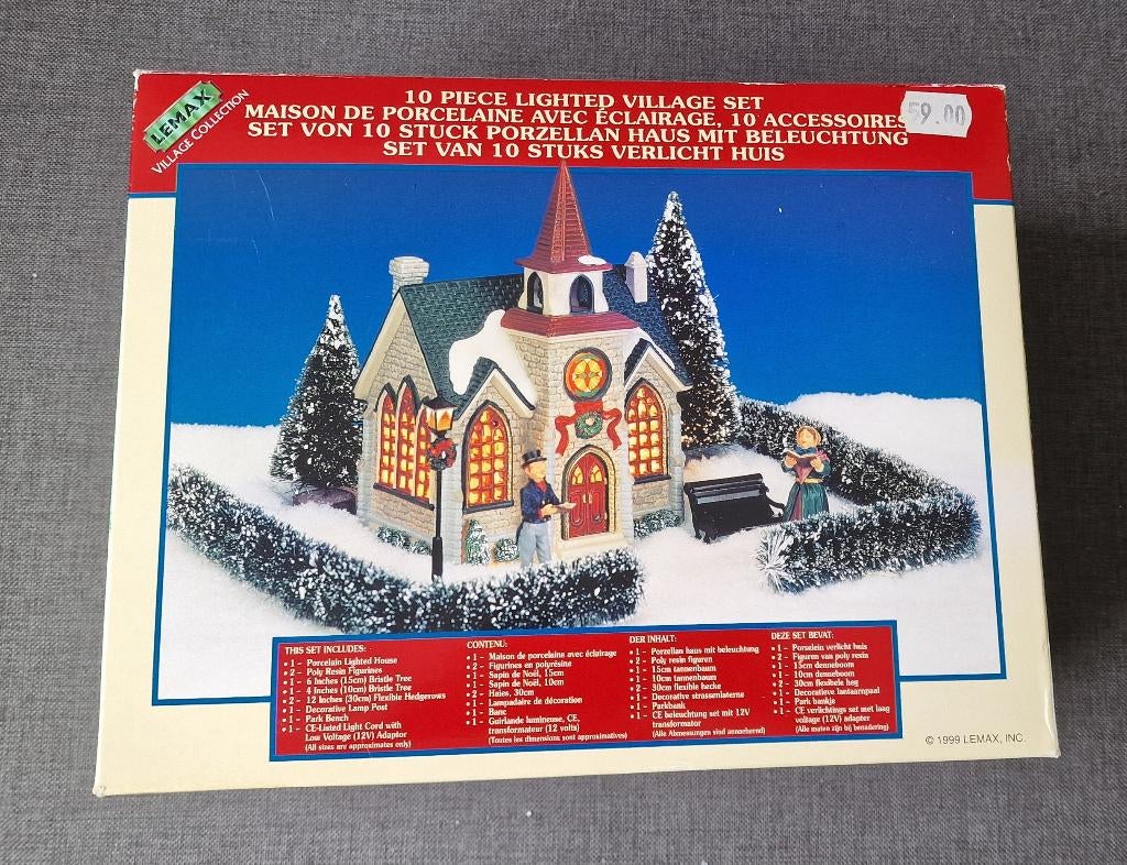 Lemax 10 Piece Lighted Village Set 96136K, Ophalen of Verzenden, Zo goed als nieuw