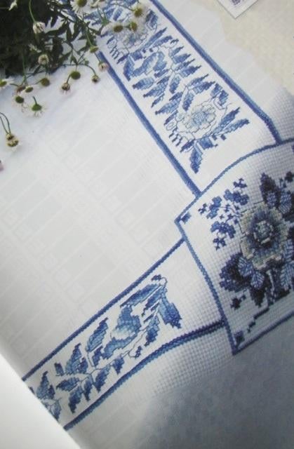 Borduurpatroon  Bloemen rand   nr 7319, Verzenden, Nieuw, Handborduren, Patroon