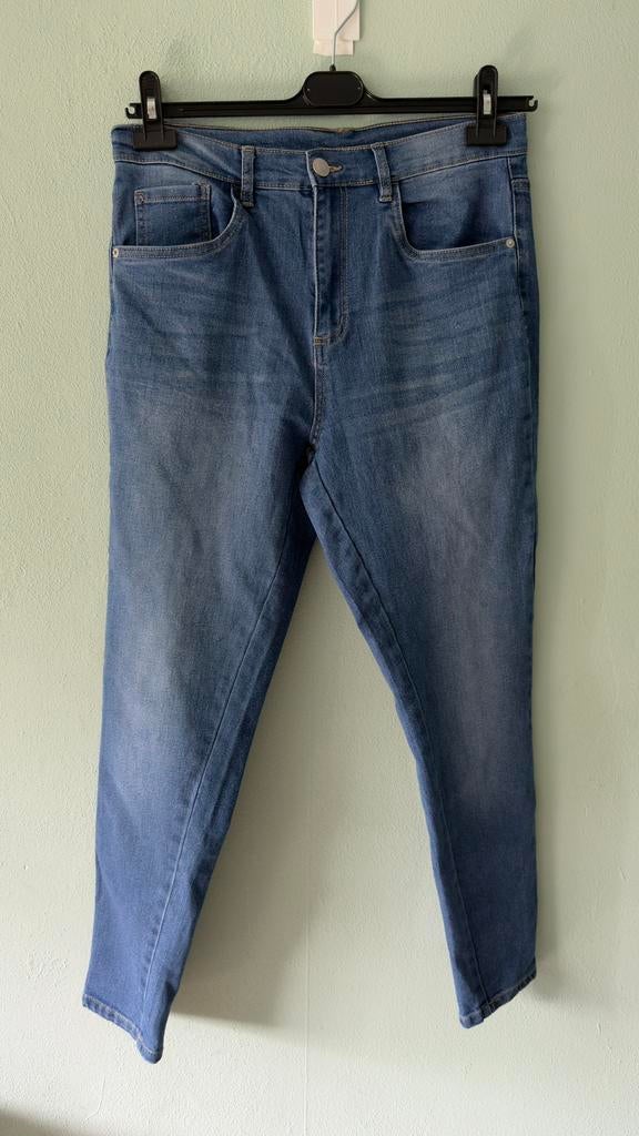 Spijkerbroek, maat 42, blauw, Janina, Kleding | Dames, Spijkerbroeken en Jeans, Ophalen of Verzenden, Zo goed als nieuw, Blauw