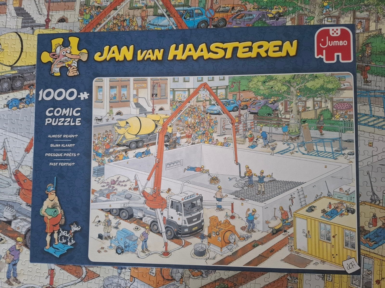 jan van haasteren bijna klaar? puzzel, Ophalen, 500 t/m 1500 stukjes, Zo goed als nieuw