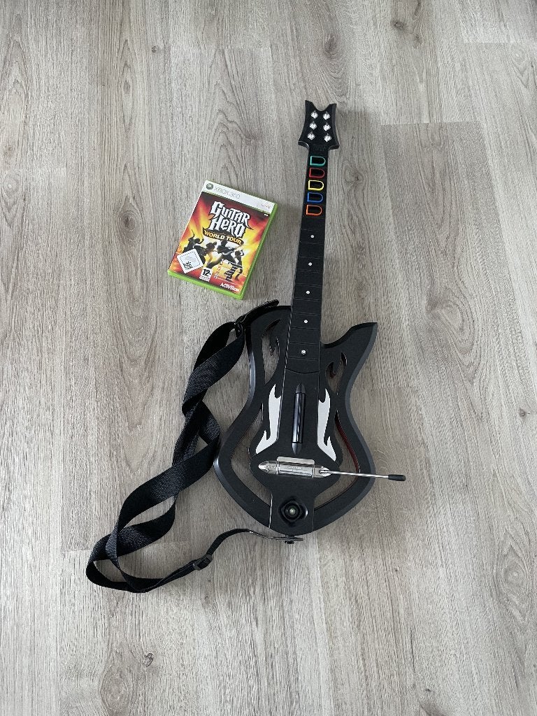 guitar hero gitaar voor xbox 360 inclusief spel, Spelcomputers en Games, Ophalen, Gitaar, Drumstel of Dj-set, Zo goed als nieuw