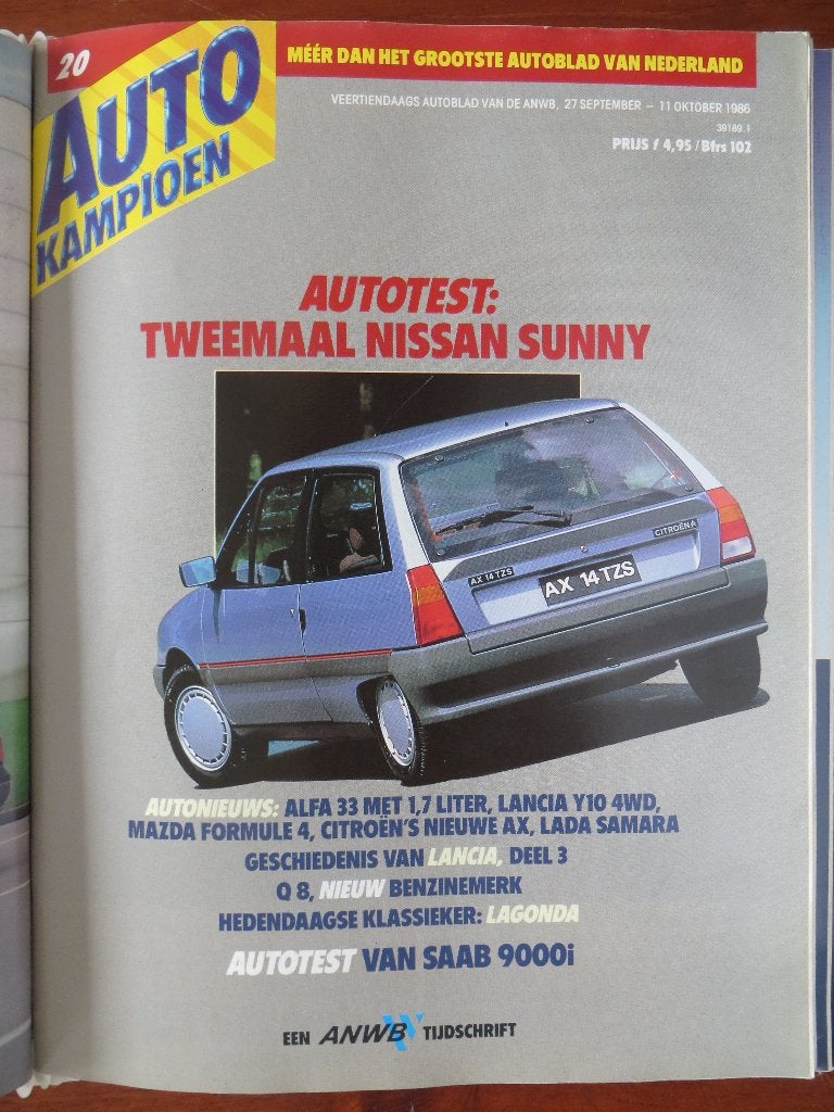 Autokampioen 20 1986 Nissan Sunny (3d, 4d), Alfa Romeo 33, Ophalen of Verzenden, Nieuw, Alfa Romeo