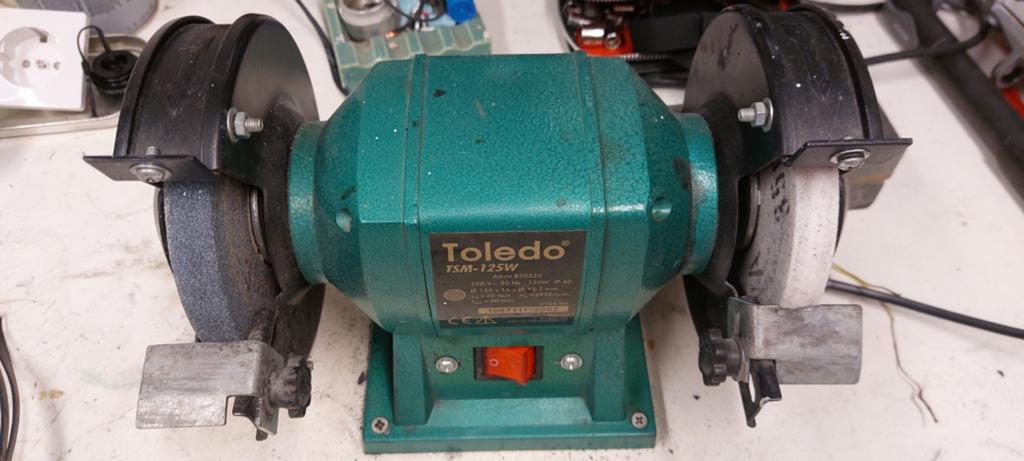 Toledo TSM-125W Werkbankslijpmachine - Gebruikt, Doe-het-zelf en Verbouw, Gereedschap | Slijpmachines, Ophalen of Verzenden, Gebruikt
