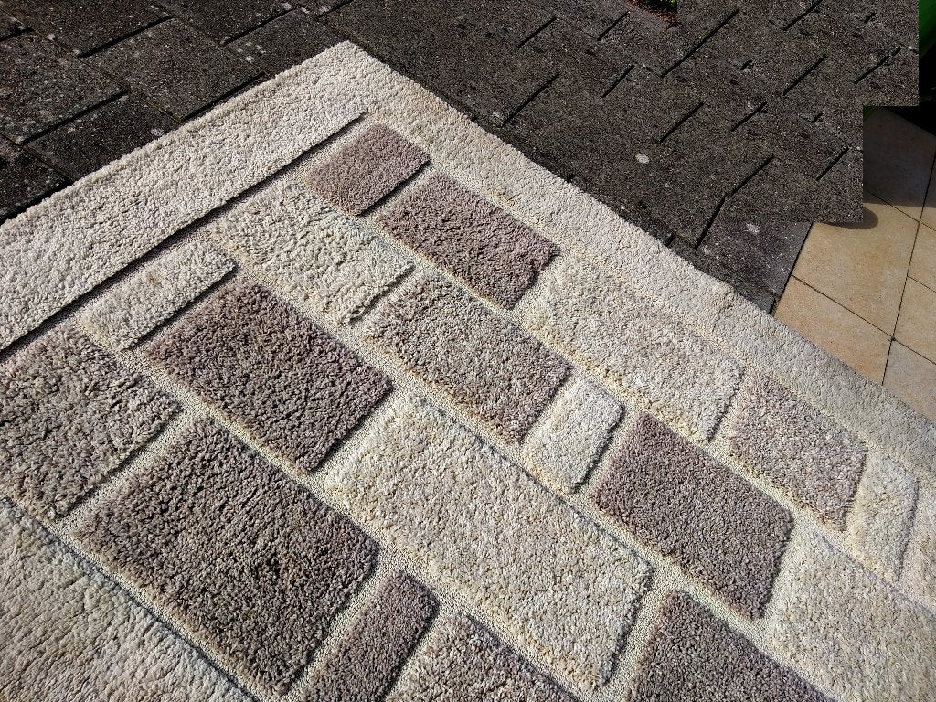 wollen vloerkleed 233 cm x160 cm, Ophalen, Beige, Zo goed als nieuw, 200 cm of meer