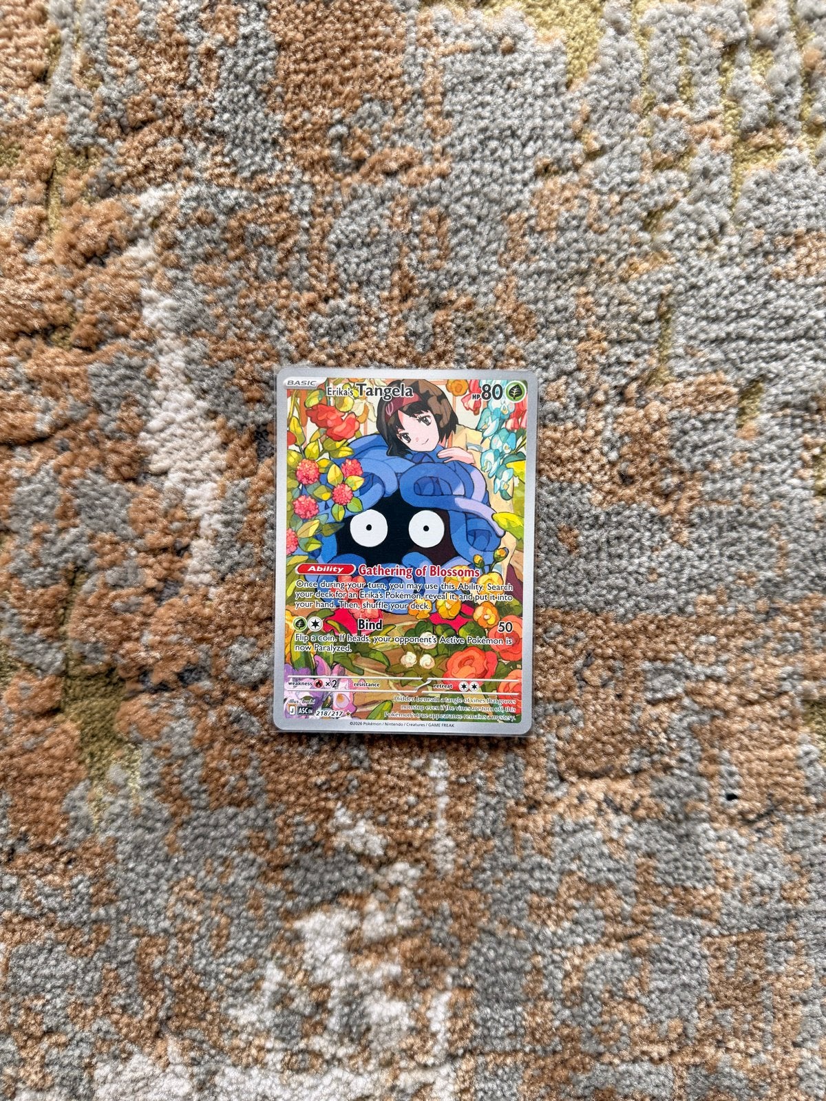 Erika’s Tangela 218/217 Illustration Rare, Ophalen of Verzenden, Zo goed als nieuw, Losse kaart