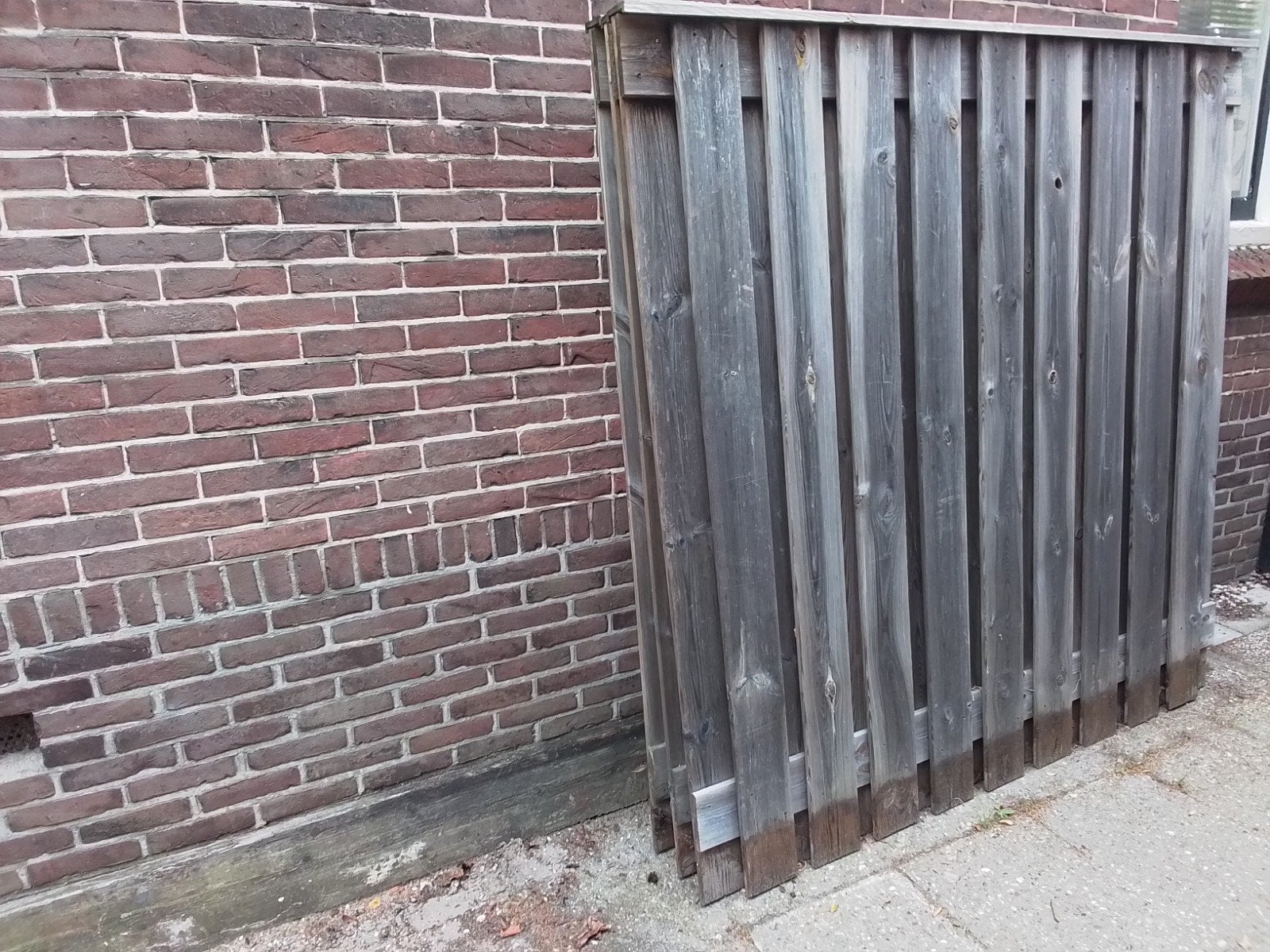 3 stuks tuinschermen 180 cm X 180 cm 16 mm dikte planken, Tuin en Terras, Ophalen, Gebruikt, Hout, 150 tot 200 cm