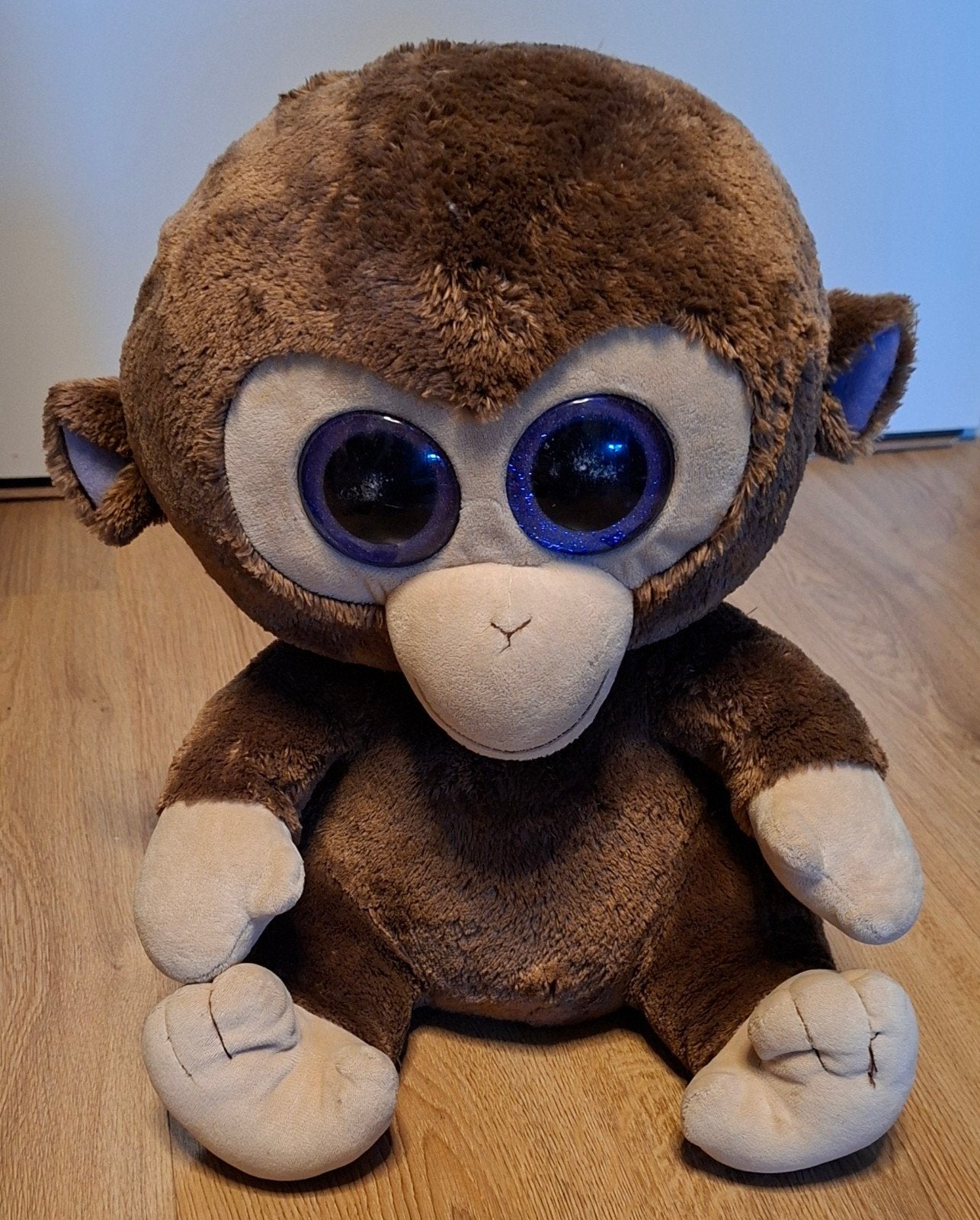 Ty Beanie Boo aap Coconut 42 cm - grote knuffel, Kinderen en Baby's, Speelgoed | Knuffels en Pluche, Gebruikt, Ophalen of Verzenden