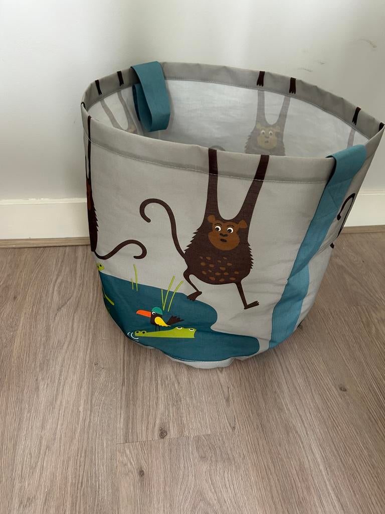 Leuke opbergmand met apen en krokodillen, Ophalen, Overige materialen, Gebruikt, Mand