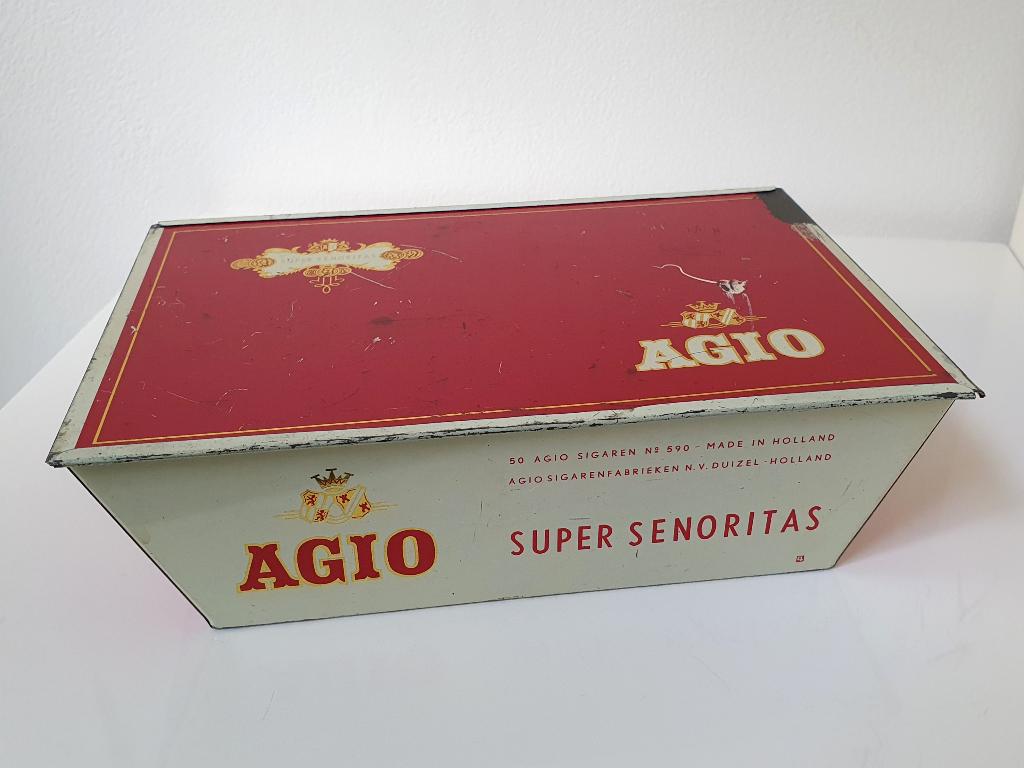 oud sigarenblik van Agio - Super Senoritas, Verzamelen, Blikken, Gebruikt, Overige, Overige merken, Ophalen of Verzenden