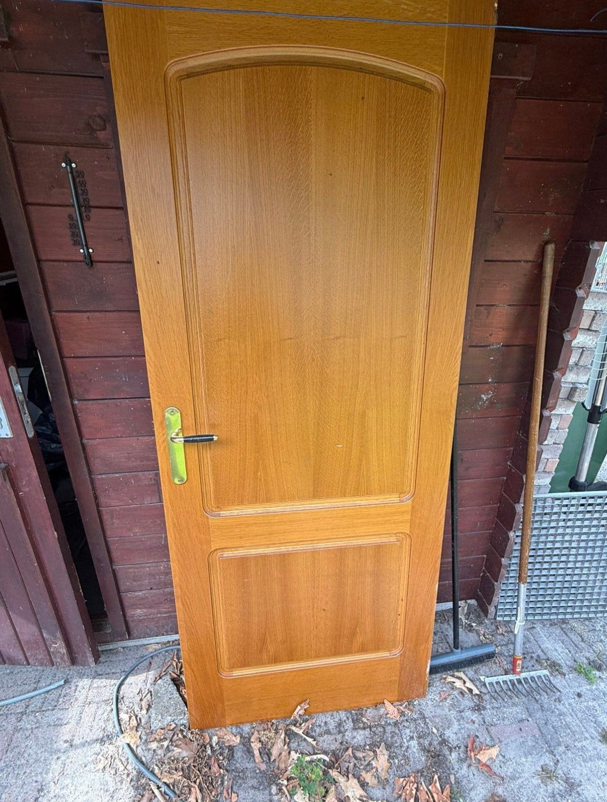 Massief stompe deur, Ophalen, Zo goed als nieuw, Binnendeur, 200 tot 215 cm