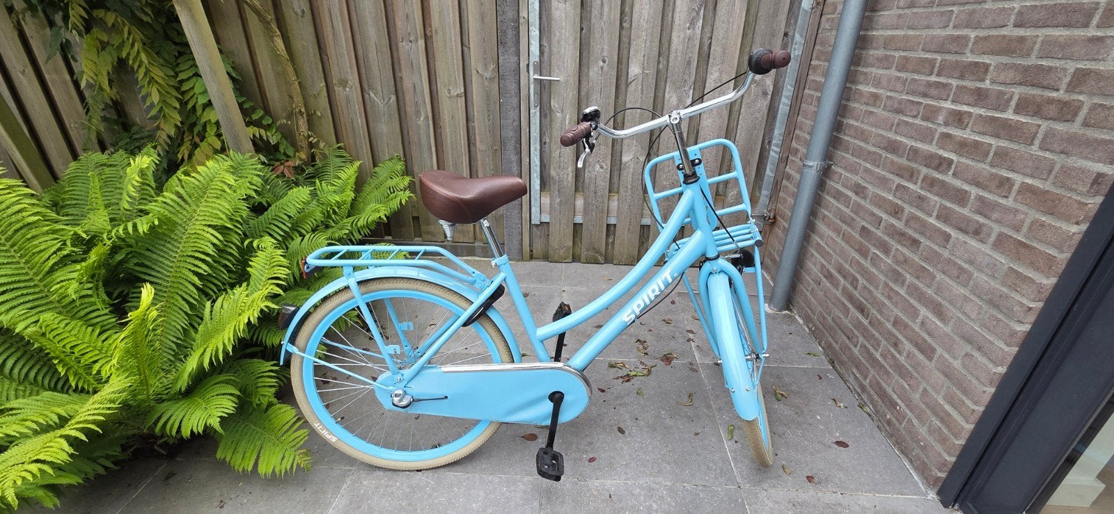 Spirit Transportfiets Meisjes 26 inch - Lichtblauw, Terugtraprem, Gebruikt, Ophalen, 26 inch of meer