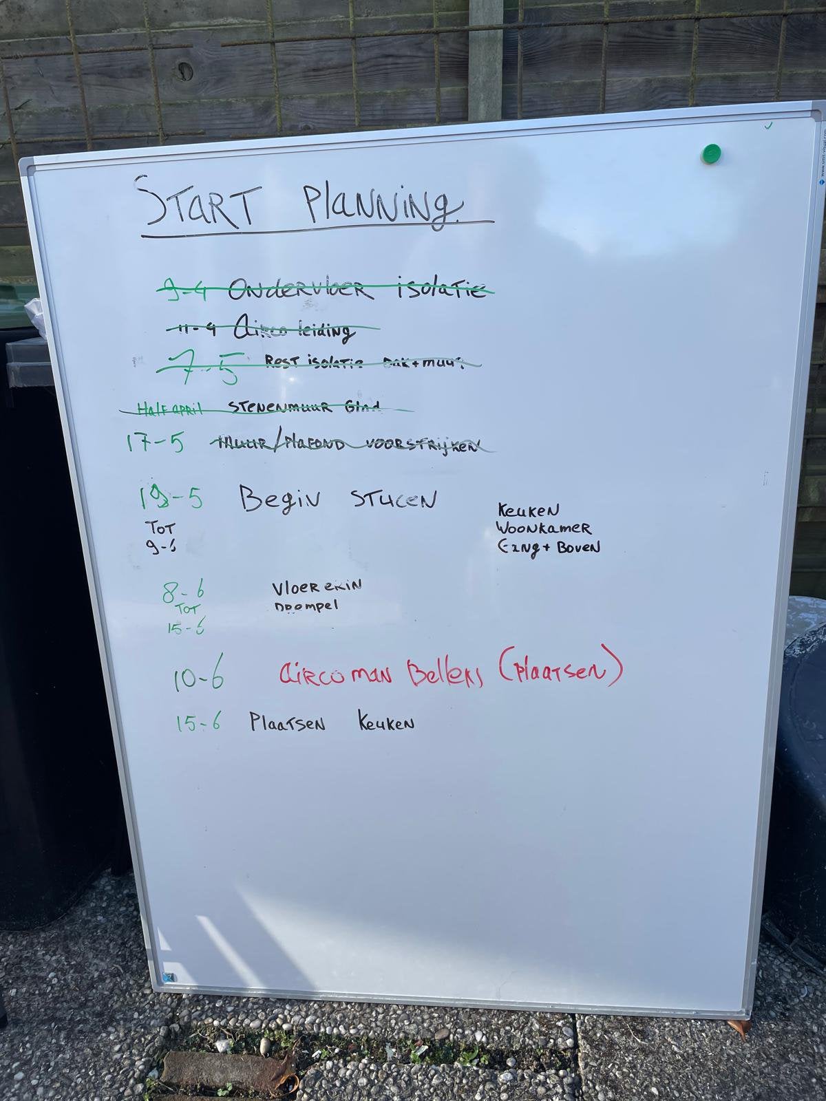 Magnetisch white board 90x120, Ophalen, Zo goed als nieuw, Overige typen