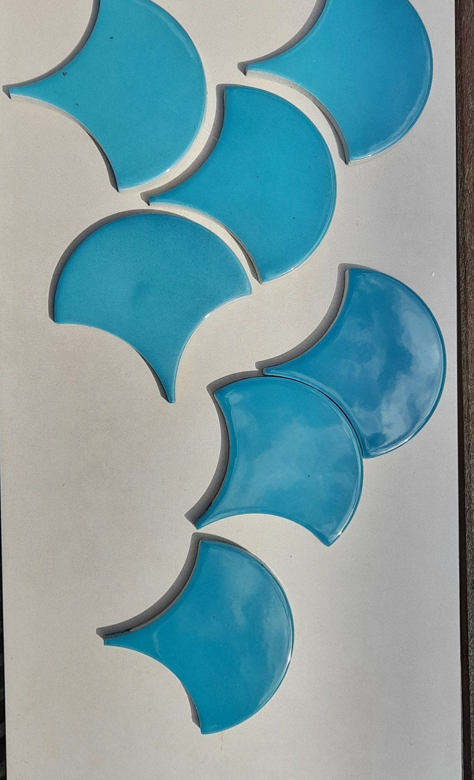 Tegeltjes / tegels blauw golfpatroon 12,7x 6,2 cm, Ophalen, Nieuw, Minder dan 20 cm, Minder dan 20 cm