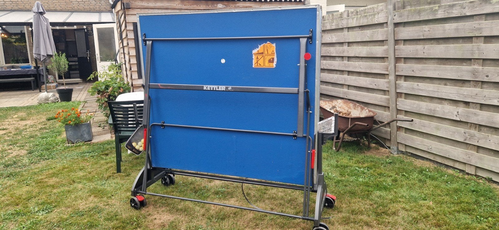 Kettler Tafeltennistafel Outdoor - Inklapbaar & Verrijdbaar, Ophalen, Gebruikt, Tafel Outdoor, Verrijdbaar